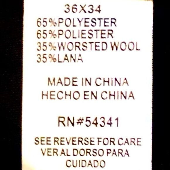 Stafford Ease Men’s Vintage Pleated Black Dress Pants Poly/Wool Blend Size 36/34 - Picture 8 of 9